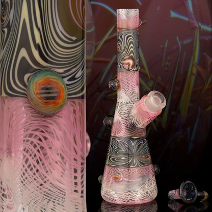 F Time Glass - Pink & White Tube - @Ftimeglass - HG