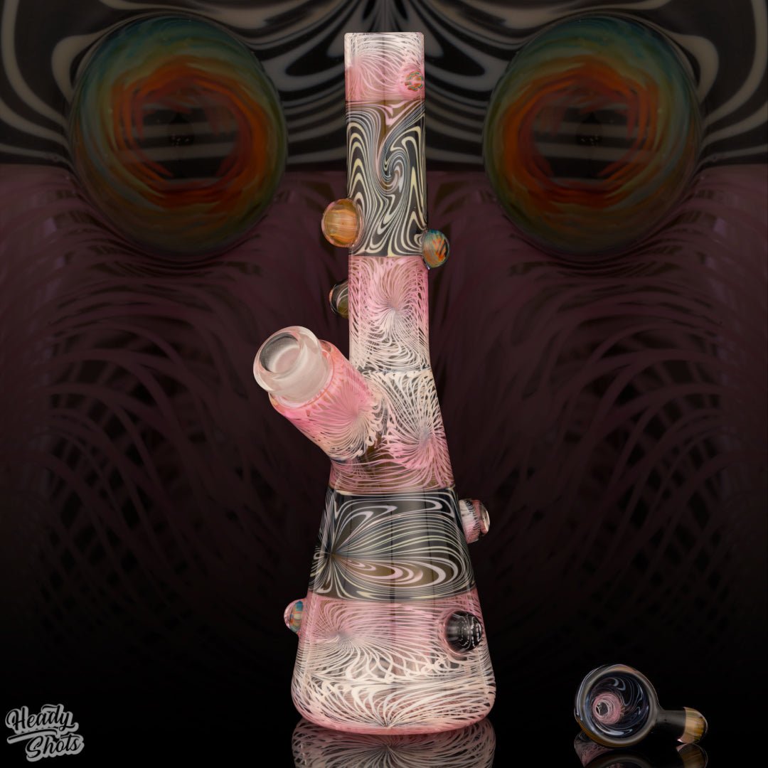 F Time Glass - Pink & White Tube - @Ftimeglass - HG