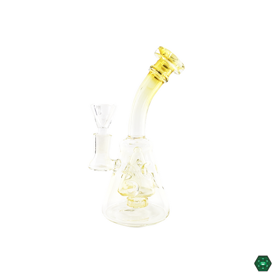 Close-up of the Fumed Fab Banger Hanger, showcasing its fumed finish and high-quality glass construction for durability and smooth, flavorful dabbing.