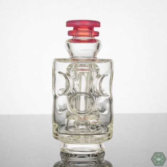 G.D Glass Straight Fab Puffco Attachment, featuring a compact percolator design with a 3-hole percolator for smooth filtration and enhanced 