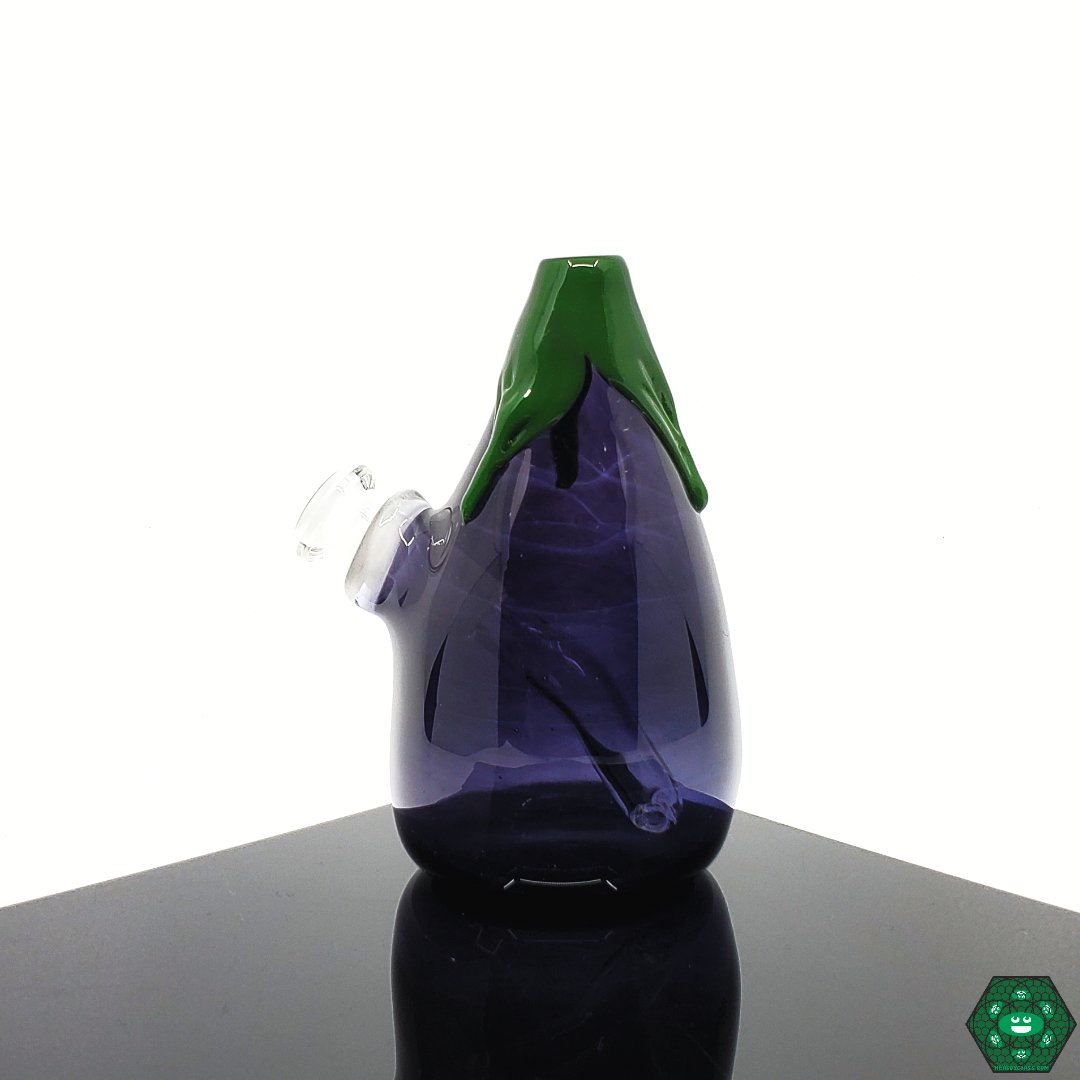 Glass By Boots Eggplant – Handcrafted dab rig with 2-hole perc, 10mm female joint, and removable 10mm male downstem for smooth hits and easy cleaning.