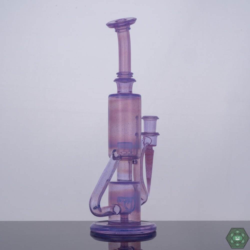 High-quality Glass Carpenter carb cap in a lilac hue, crafted for precision airflow and vaporization.