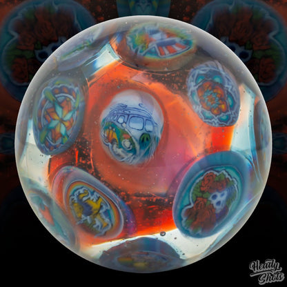 Glass Marble showcasing exceptional artisan craftsmanship by Rose Roads, a testament to skill and dedication.