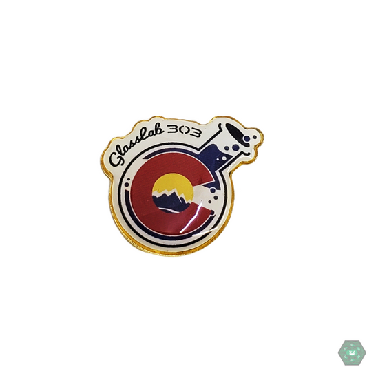 Glasslab 303 Hat Pin, a unique collectible celebrating glass artistry, perfect for fans of fine craftsmanship and glass art enthusiasts