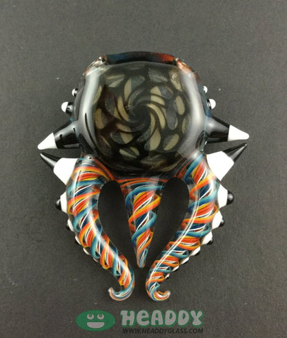 Global Glassworks Interdimensional Key Pendant - Orange & Blue - @Globalglassworks - HG