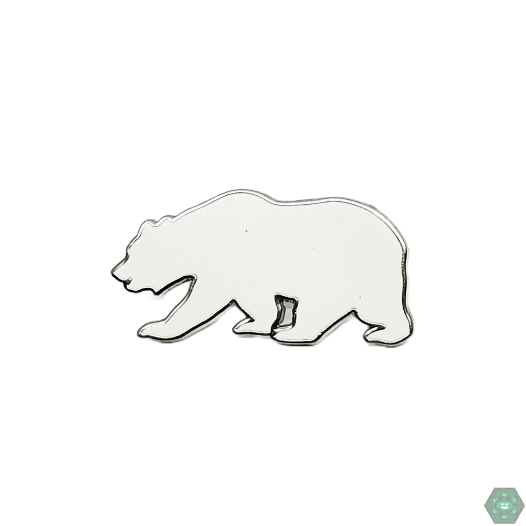 Grass Roots Bear Hat Pin featuring a unique Rasta design, a limited edition collectible for fans of vibrant and bold accessories