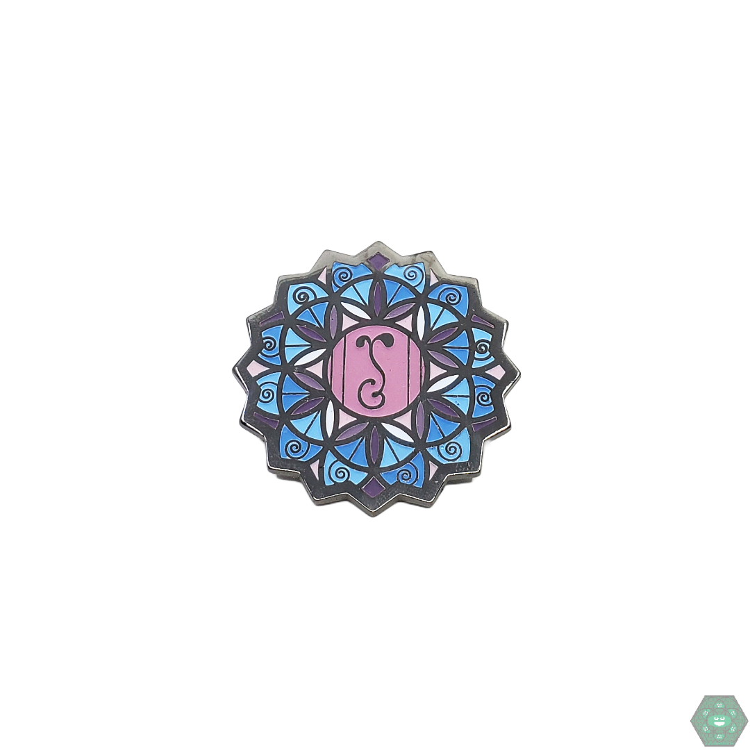 Grass Roots Flower of Life Hat Pin, an artistic accessory combining the timeless 'Flower of Life' symbol with high-quality craftsmanship, perfect for collectors