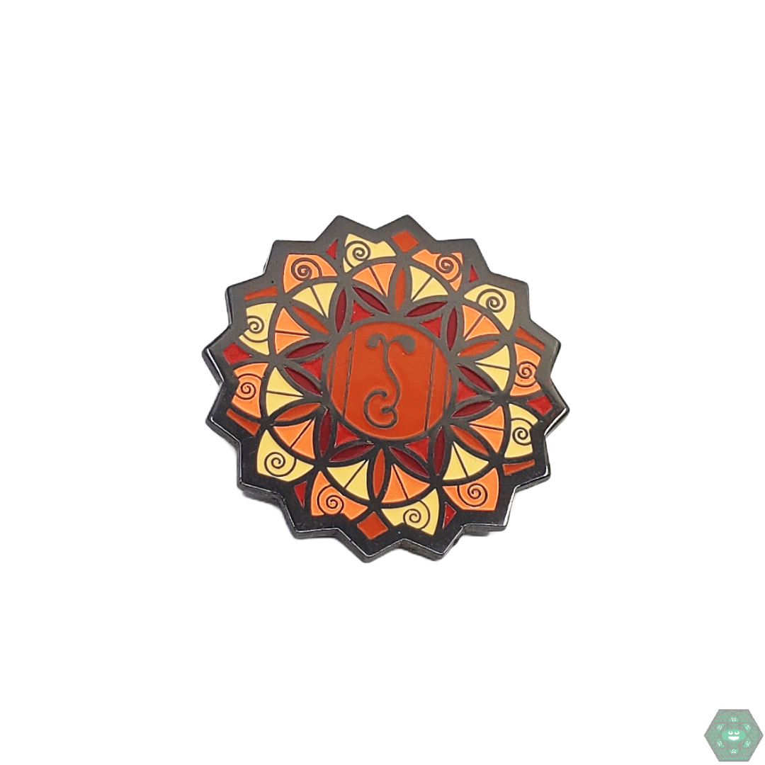 Grass Roots Flower of Life Hat Pin, showcasing the iconic 'Flower of Life' pattern, adding both beauty and meaning to hats, bags, and more