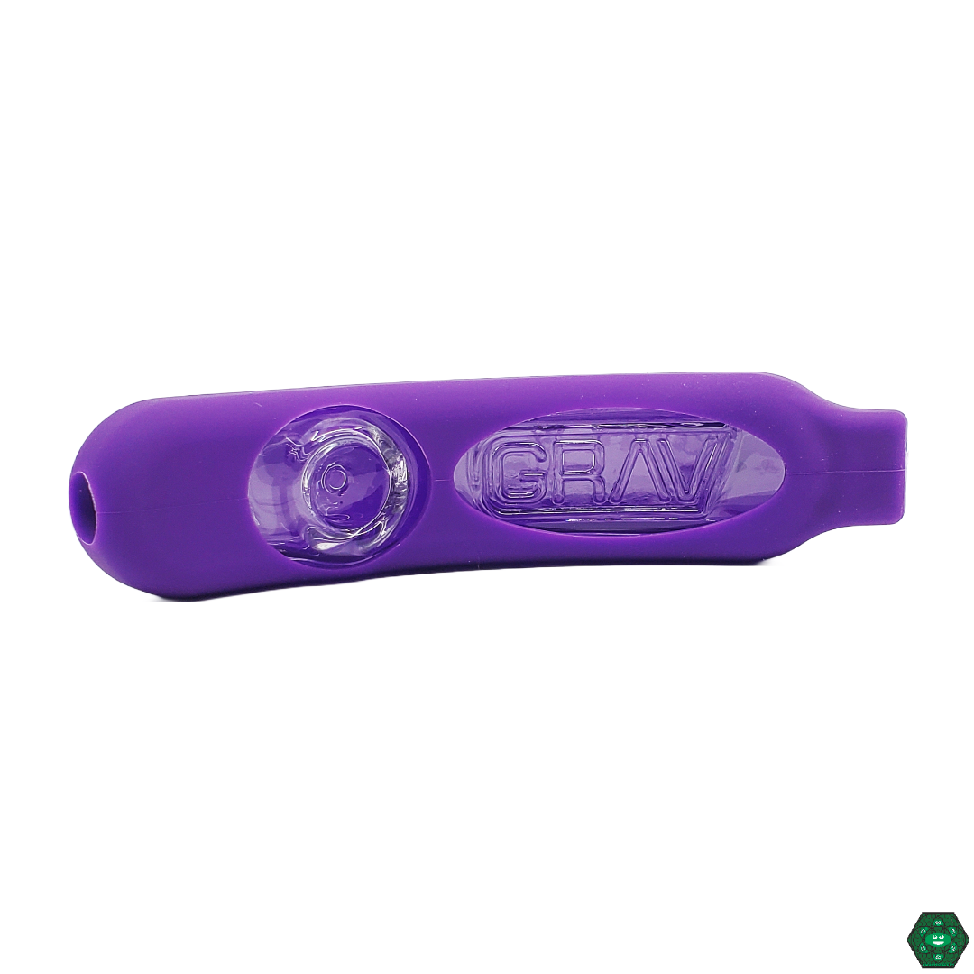  Grav Labs Rocket Steamroller with Silicone Skin, highlighting the enhanced airflow control and smooth draw, made for a superior smoking experience.