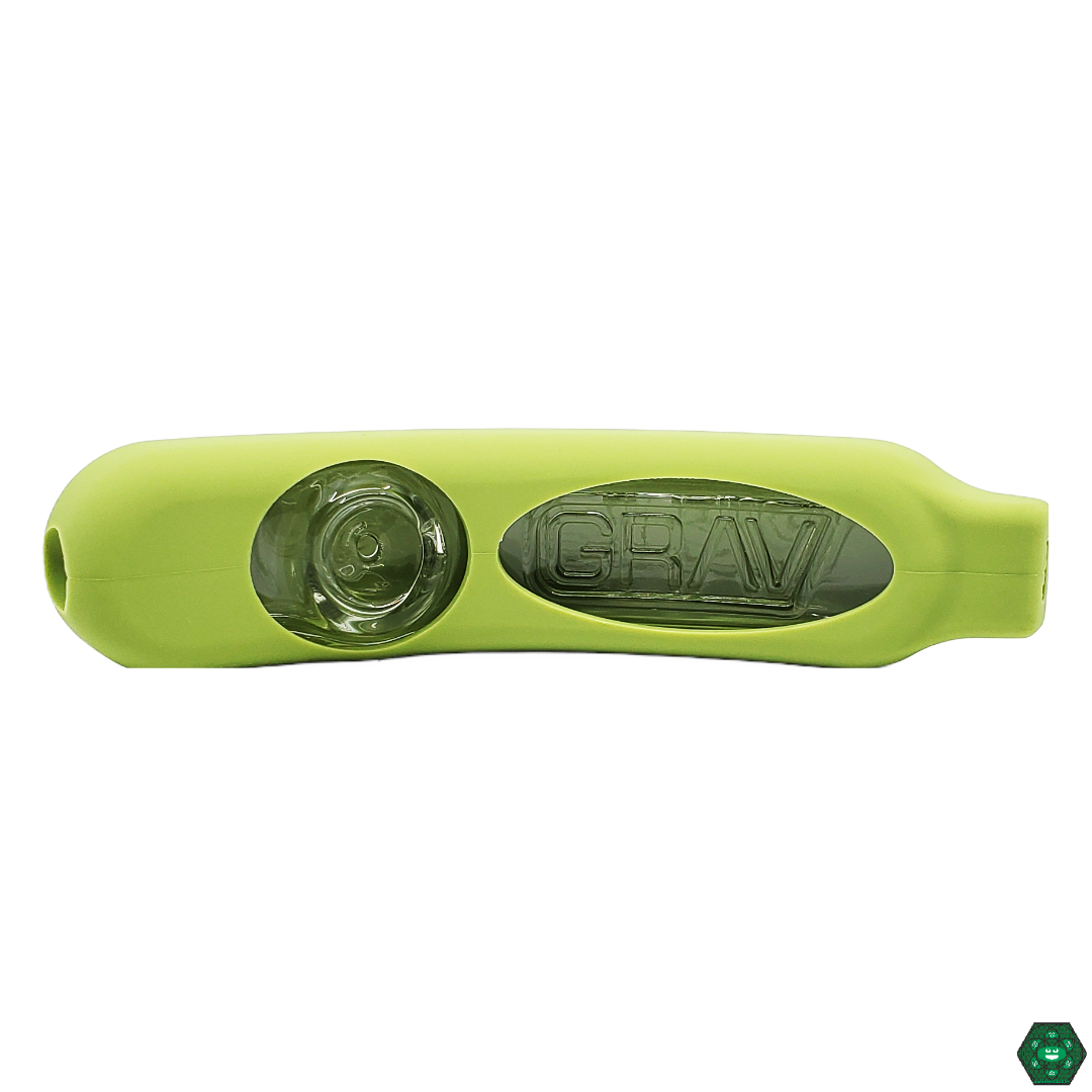  Grav Labs Rocket Steamroller with Silicone Skin, featuring a durable silicone skin for added grip and a unique rocket design for enhanced airflow control and smooth hits.