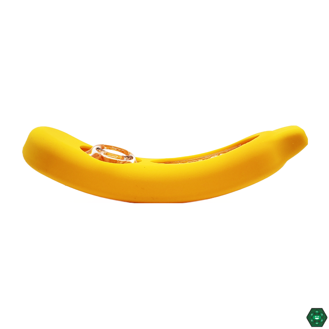  Grav Labs Rocket Steamroller with Silicone Skin in hand, demonstrating its comfortable grip and unique rocket design for smooth, controlled hits.