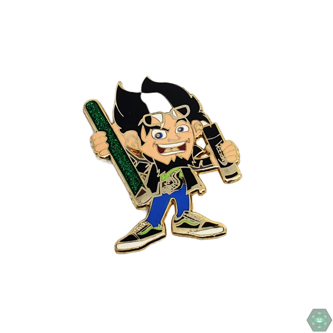 Guez Who Hat Pin with a distinctive and bold design, crafted with durable enamel, perfect for collectors and fans of unique accessories