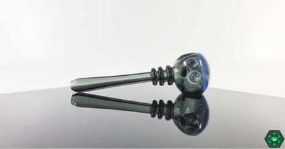 Handblown Glass Pipe in vibrant colors, featuring the signature Wig Wag design by Kyle White.