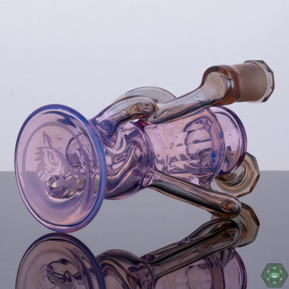 Handcrafted Internal Drain Recycler: This Wolfe Glass piece showcases exceptional craftsmanship with its double single internal drain design.