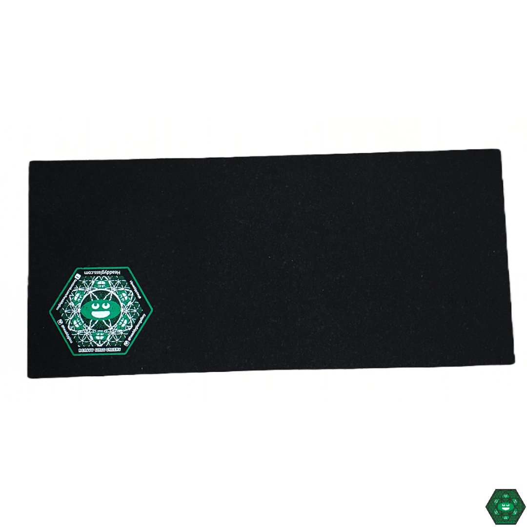  Headdy Runner Mood Mat, a premium non-slip protective dab mat offering a durable, heat-resistant surface perfect for setting up larger rigs, providing stability and protection while combining style with functional design to enhance any dab session.
