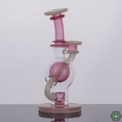 Heady Glass Ball Rig: The DBE 503 Crushed Opal Ball Rig is a premium heady glass piece, combining artistic design with high-quality functionality.