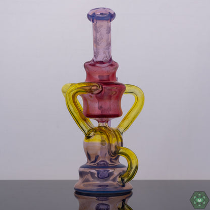 Heady Glass Triple Recycler: The Wolfe Glass Triple Single Recycler combines intricate design and vibrant color options for a unique and collectible piece.
