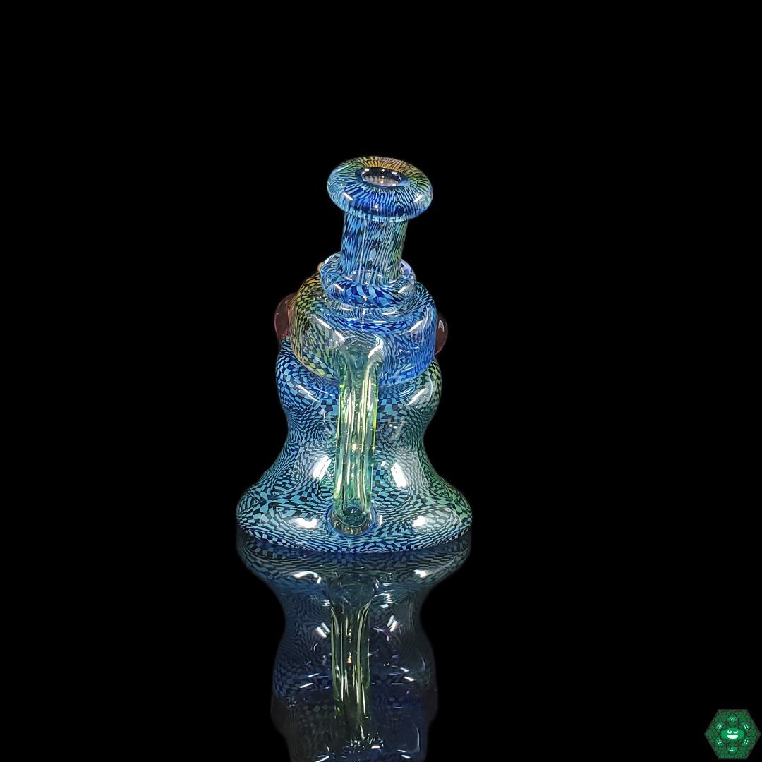 Hefe Glass Mini Squat Recycler | Compact Dab Rig with Sleek Design and Excellent Filtration for Smooth Draws

