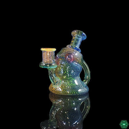 Hefe Glass Mini Squat Recycler Dab Rig | Compact Design for Flavorful, Smooth Pulls with Efficient Filtration

