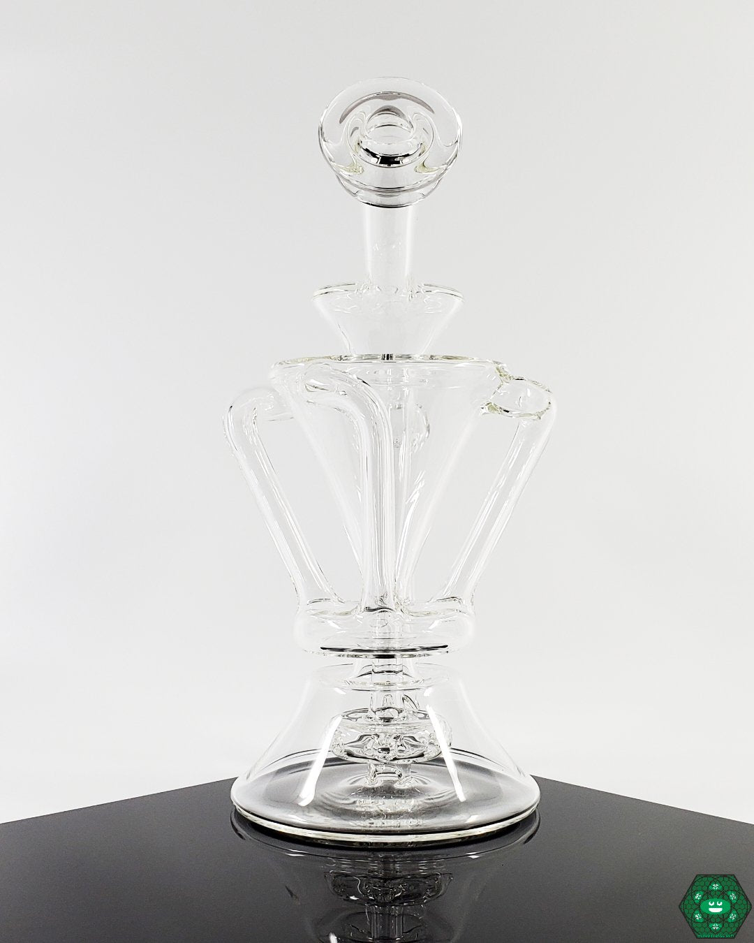 High-Quality Glass Recycler: The McGrew Glass Clear Internal Recycler #2, crafted for smooth hits and exceptional airflow, providing an enjoyable experience for those who appreciate functional design and quality glass.