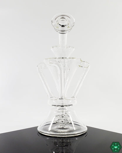 High-Quality Glass Recycler: The McGrew Glass Clear Internal Recycler #2, crafted for smooth hits and exceptional airflow, providing an enjoyable experience for those who appreciate functional design and quality glass.