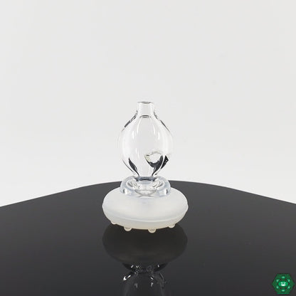 Custom Puffco Carb Cap by Spacewalk Glass – Stylish and functional accessory for improved sessions.
