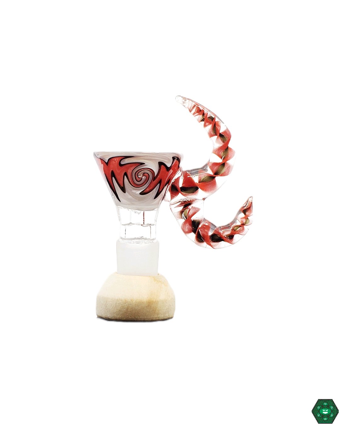  American Glass Slide with Horn Handle - Essential Hookah Accessories. Add this unique and functional slide to your hookah collection.