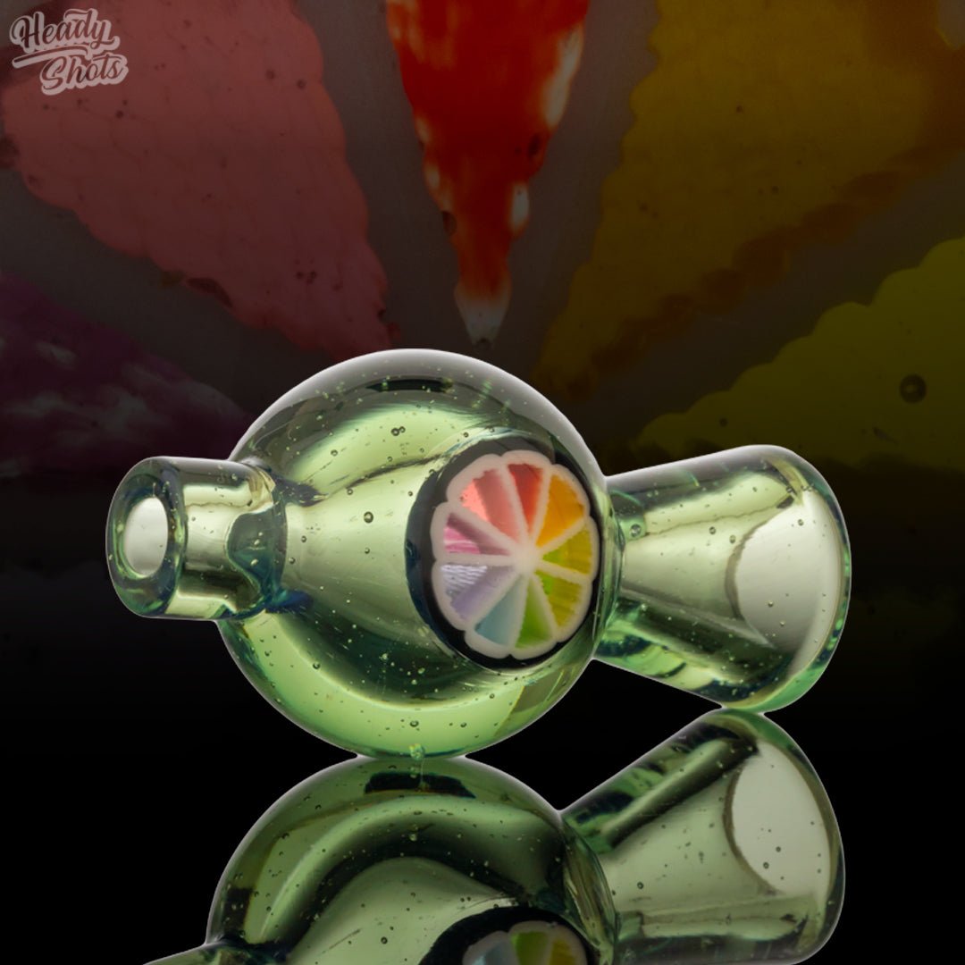J Fell Bubble Cap: Handcrafted glass carb cap for optimal airflow and enhanced dabbing.
