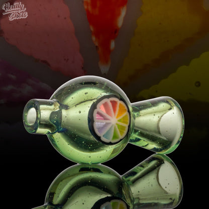 J Fell Bubble Cap: Handcrafted glass carb cap for optimal airflow and enhanced dabbing.