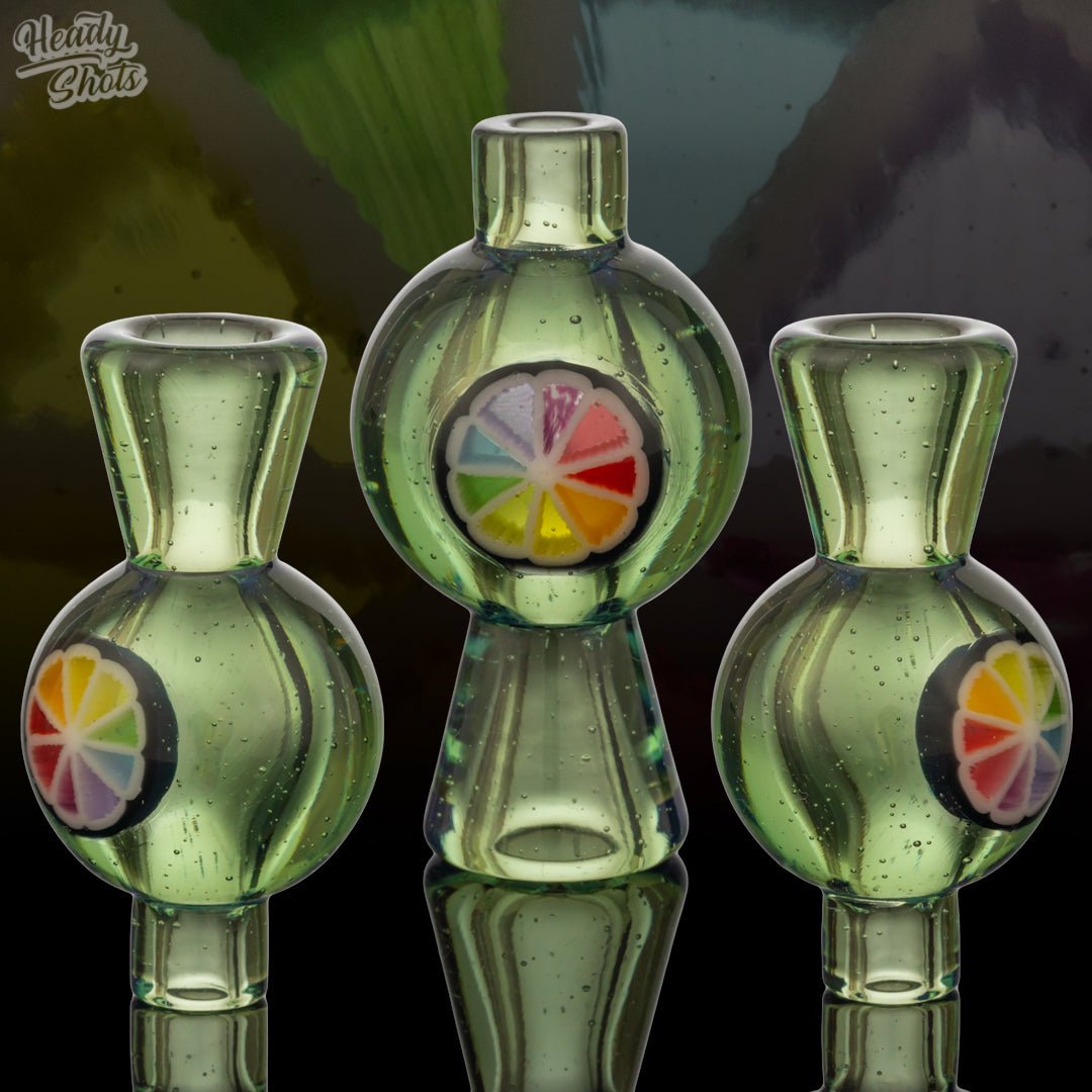  J Fell Glass Bubble Carb Cap, a handcrafted piece by a renowned artist, designed for optimal airflow and flavor.