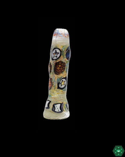 J Kelly Onies, a portable and discreet handcrafted glass chillum, perfect for on-the-go smokers.