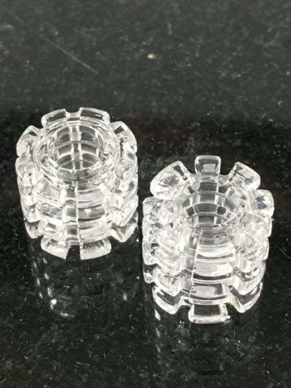 Diamond Knot Power Gear Insert by J Red Glass, a high-performance 4-stage design for enhanced heat retention and vapor distribution, ideal for seasoned concentrate users, available in 14mm, 18mm, and 24mm sizes, promising consistent performance and a seamless fit for any gear.