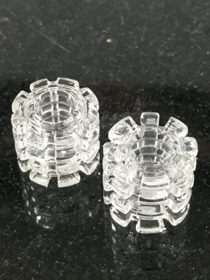 Diamond Knot Power Gear Insert by J Red Glass, a high-performance 4-stage design for enhanced heat retention and vapor distribution, ideal for seasoned concentrate users, available in 14mm, 18mm, and 24mm sizes, promising consistent performance and a seamless fit for any gear.