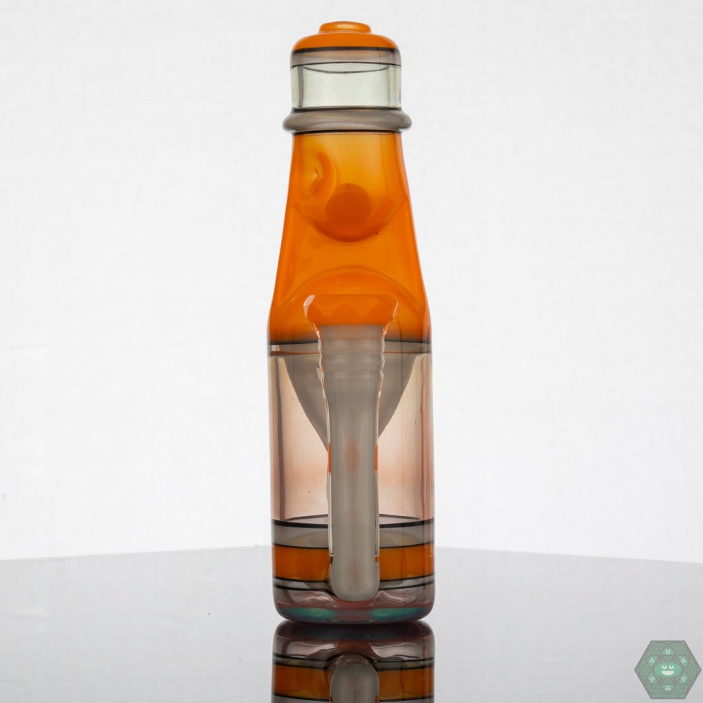 Jack Blew Glass Mini Ramune Recycler – 10mm joint with vibrant Tangie color, perfect for collectors and daily use.