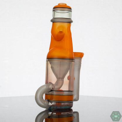 Jack Blew Glass Mini Ramune Recycler – Tangie color, compact recycler with functional design for smooth hits and efficient performance.