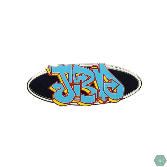 JBD Hat Pin featuring an iconic logo design, crafted in high-quality enamel, ideal for collectors and fans looking to add a stylish piece to their pin collection.
