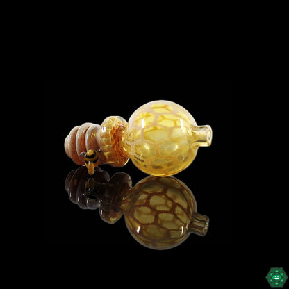 Joe P Bubble Cap, featuring a sleek design for efficient airflow, a compact build for easy vaporization control, and a versatile fit for various quartz setups.