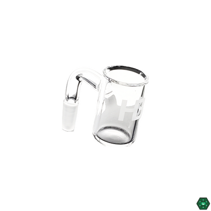  Close-up of the Joel Halen 25MM Quartz Bucket, showcasing its high-quality quartz material designed to provide smooth hits and superior flavor during dabbing.