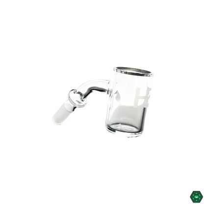 Joel Halen 25MM Quartz Bucket in use, demonstrating its quick heating and smooth, flavorful hits for an optimal dabbing experience.