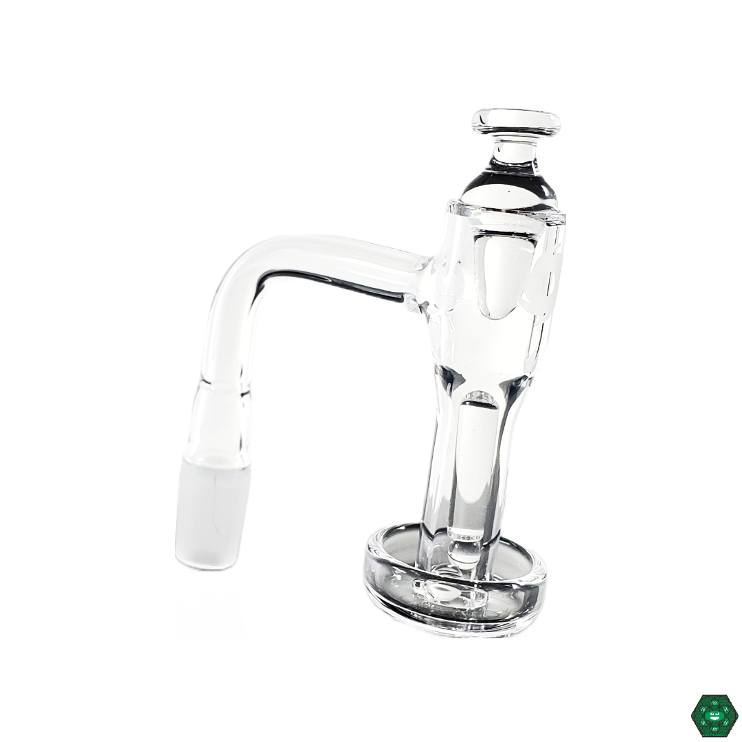 Joel Halen Cyclone Set in use, demonstrating the unique rotational airflow that ensures smooth hits and efficient vaporization during dabbing sessions.