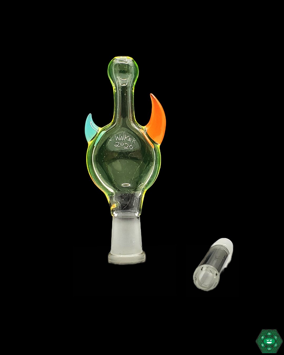 Jon E. Walker Illuminati Nectar Collector – UV-reactive glass with unique design, perfect for concentrate handling with added visual appeal.