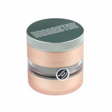 Kannastor 2.5” Grinder with Storage Jar: Grind and store your herbs easily with this convenient 2-in-1 device.