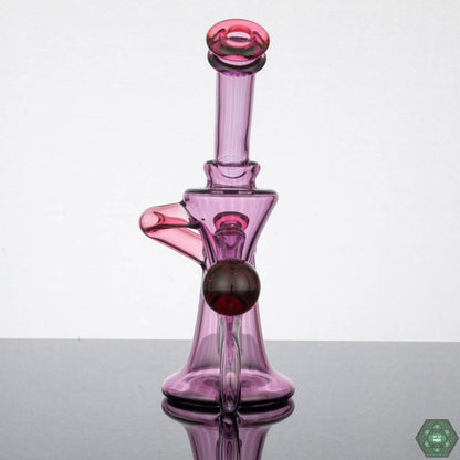 Kilo Glass Gold Amethyst Recycler – Limited edition with 10MM female joint and premium 3-hole perc for enhanced filtration.