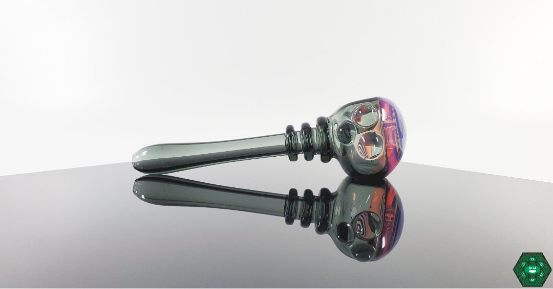  Kyle White Wig Wag Spoon, a unique and eye-catching piece for any glass enthusiast.