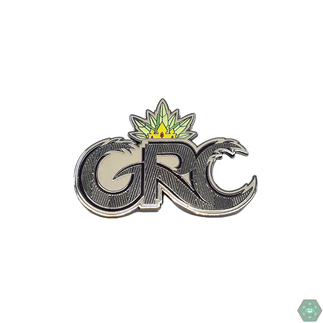 Leaf Crown Pin by Grassroots featuring a stylish, nature-inspired design, crafted with durable enamel for a perfect addition to any pin collection.