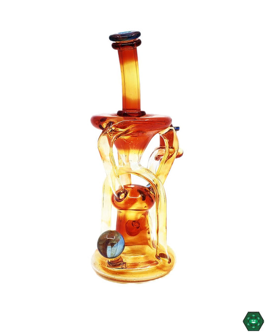 Logi Glass Art - Orange Elvis Recycler - @Logi_glass_art - HG
