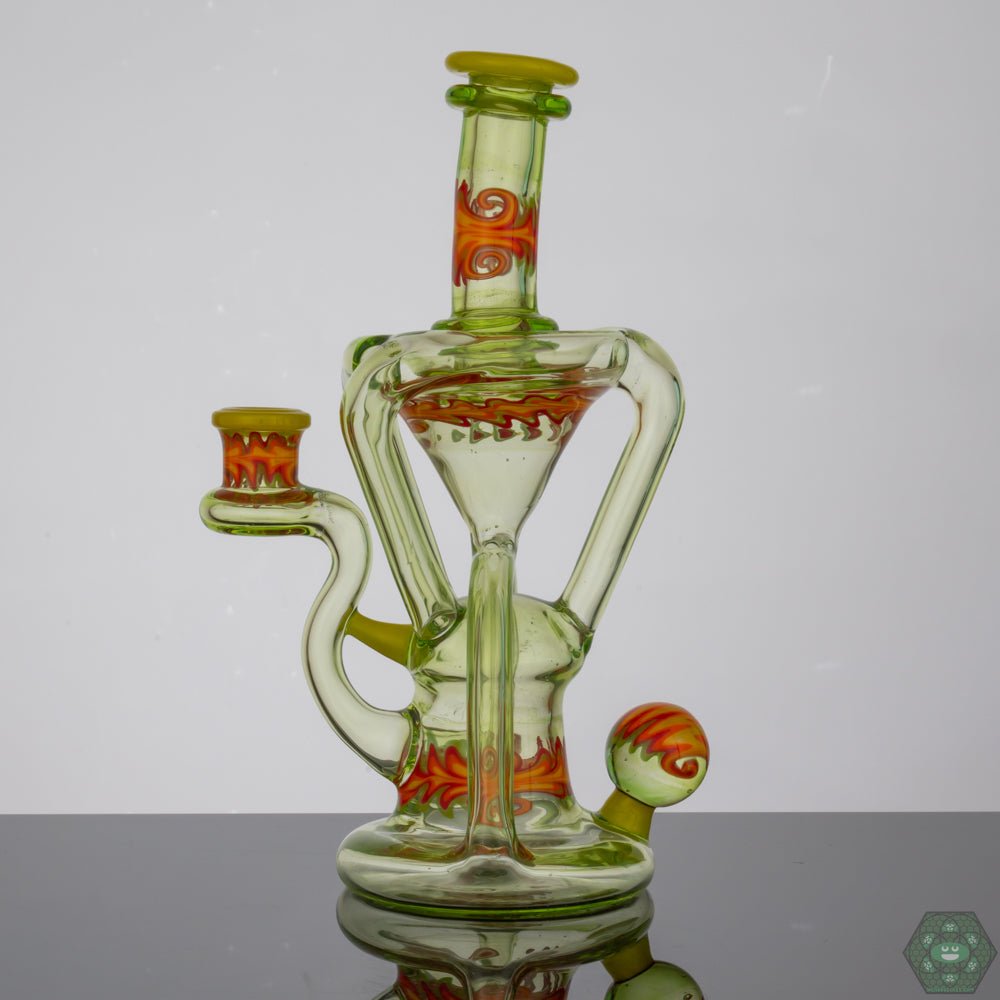 Logi Glass Wig Wag Recycler #1 | 10MM Recycler with Precise Crafting and Intricate Wig Wag Pattern for Smooth Experience

