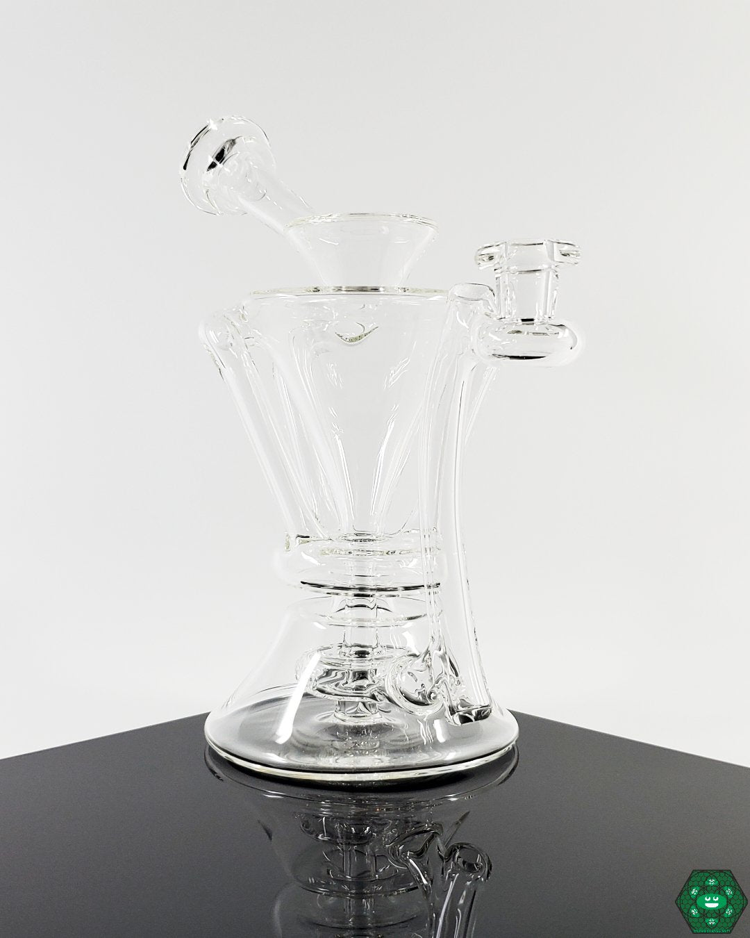  McGrew Glass Clear Internal Recycler #2, a high-quality glass recycler designed for smooth hits, crafted from clear glass to provide exceptional airflow and an enjoyable experience for connoisseurs, perfect for those who appreciate functional design.