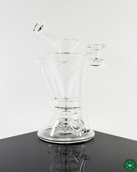  McGrew Glass Clear Internal Recycler #2, a high-quality glass recycler designed for smooth hits, crafted from clear glass to provide exceptional airflow and an enjoyable experience for connoisseurs, perfect for those who appreciate functional design.