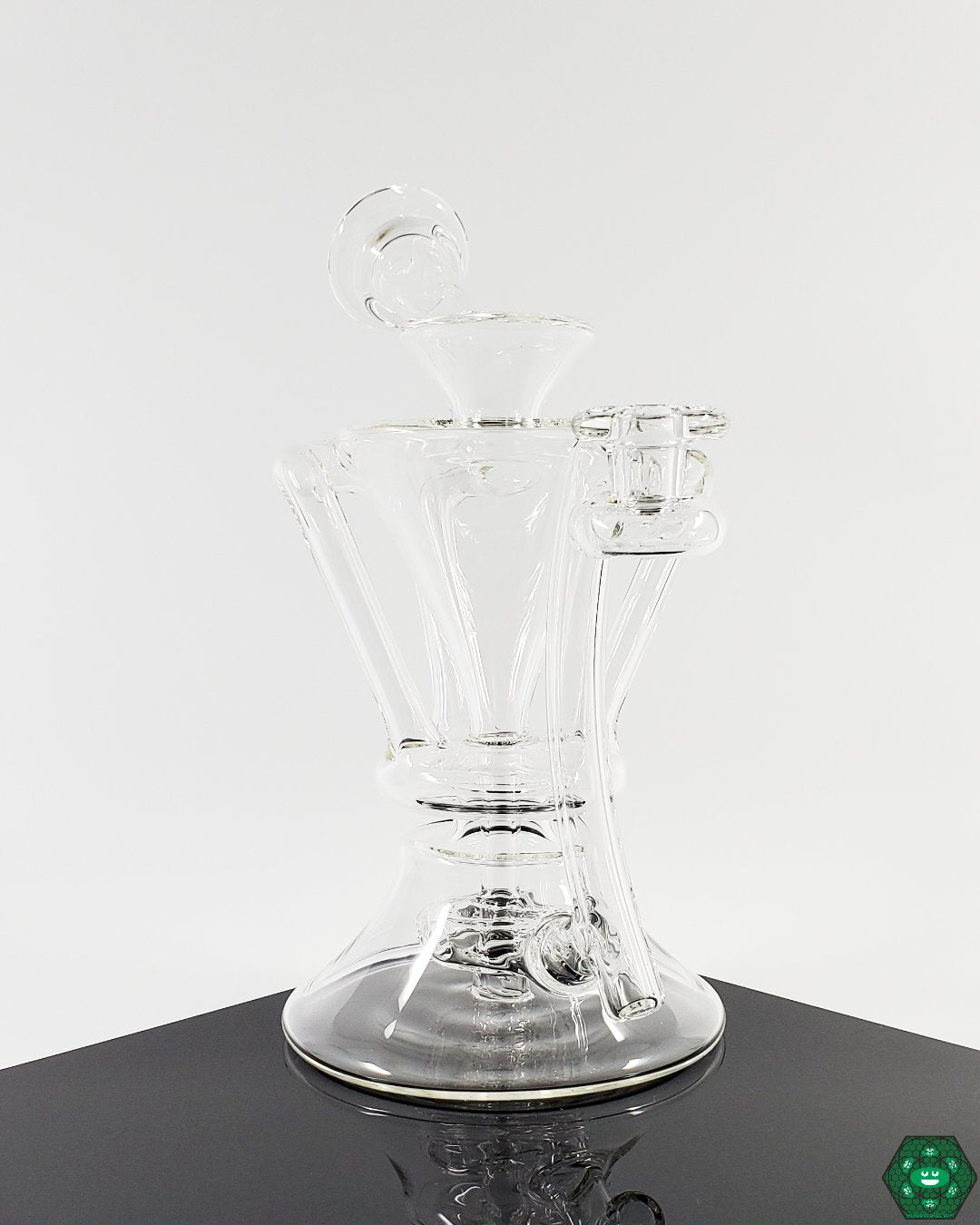  McGrew Glass Clear Internal Recycler #5, a premium glass recycler designed for superior filtration and optimized airflow, delivering smooth, clean hits, ideal for serious collectors who prioritize performance and craftsmanship.
